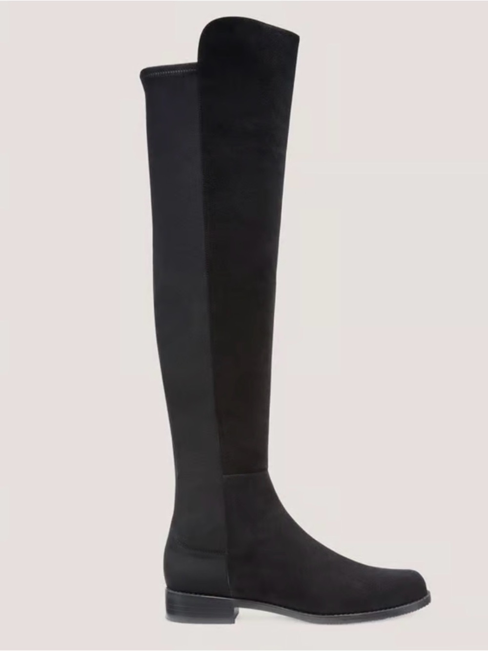 Stuart Weitzman Over-The-Knee 5050 Black Suede Stretch Boot - Women's